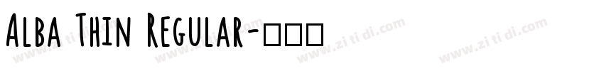 Alba Thin Regular字体转换